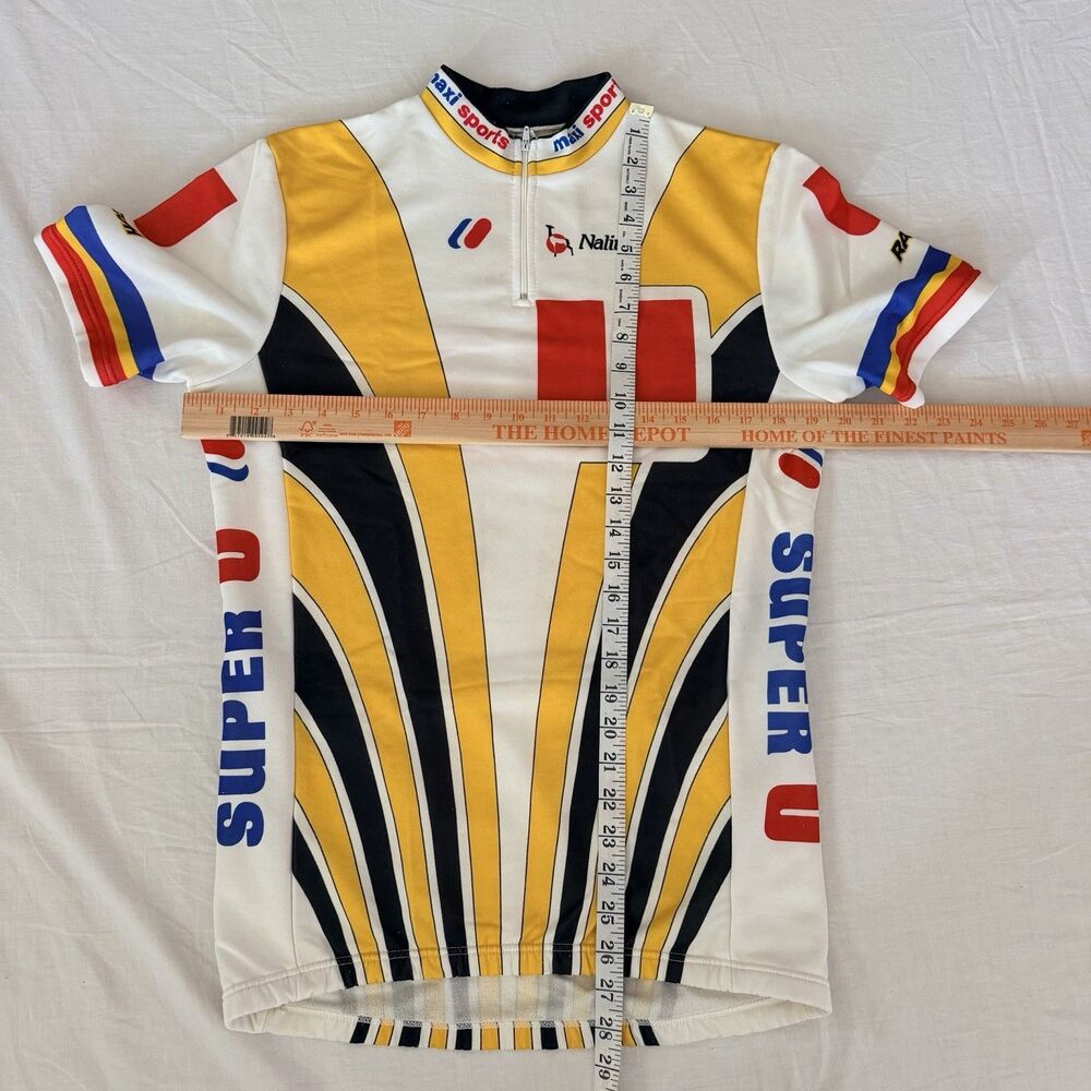 Vintage Nalini Super U Raleigh Cycling Jersey Made In Italy Retro XL Tour France - Picture 9 of 14